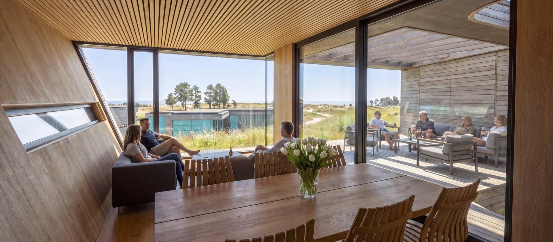 Stue med havutsikt, Lista Strandhytter