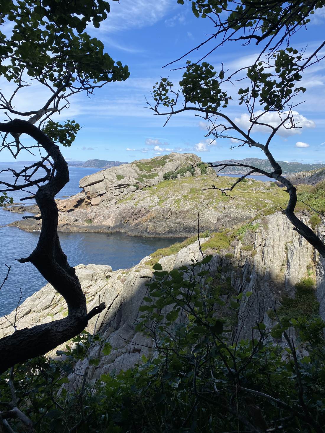 Utsikt mot havet fra Vondesteien
